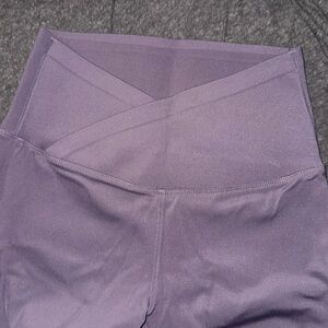 Purple v waist leggings